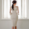 women  comfortable soft lace perspective sexy dress temperament elegant slim party simple asymmetrical dress