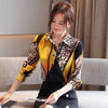 women's chiffon blouses leopard printing shirts 2023 Spring long sleeve Blouse shirts tops Blusas Mujer