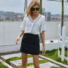 women's top T-shirt 3 / 4 sleeve V-neck top workplace women's chiffon shirt