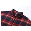 womens Cotton Blouse Shirt Plaid Loose Casual Plaid Long sleeve All-match Student Top Womens Blouses red/green yellow