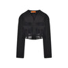 Fashionable Female Lace Suit Jacket Skirt Women Spring Autumn Sexy Short Skirt Hollow Out Black Long Sleeve Blazers Suit Collar