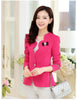 Fashionable Ladies Blazer Feminino Plus Size Blaser Women Suit Blazers And Jackets White/Pink/BlackYellow jaqueta feminina