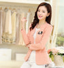 Fashionable Ladies Blazer Feminino Plus Size Blaser Women Suit Blazers And Jackets White/Pink/BlackYellow jaqueta feminina