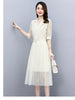 Fashionable Women Summer Sets Office Lady Double Breasted Long Blazer Dress Top+Detachable Sashes Mesh Cover Skirts 2 Piece Sets