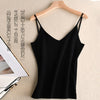 Faux wool v-neck camisole women's inner and outer wear summer new sexy knit sweater self-cultivation all-match bottoming top