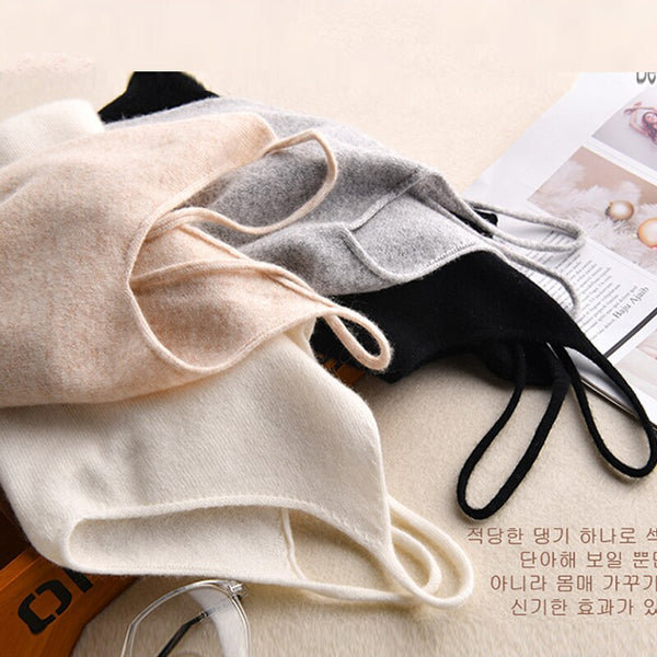 Faux wool v-neck camisole women's inner and outer wear summer new sexy knit sweater self-cultivation all-match bottoming top