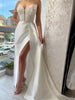 Feather Long Dress Women Sleeveless Off-shoulder Pleated Dress Female Elegant Party Dress Sexy Side Slit Evening Dress