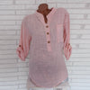 2022 Women Blouse and Tops Translucent Plus Size 3XL Casual Button Pocket Loose Long Sleeve Tops Shirt Blouse