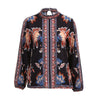 Fashion 2022 Summer Chiffon Blouse Tops Women's Hollow Out Long Sleeve Stand Collar Shirt Blouse camisa feminina /PY