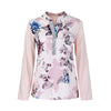 Plus Size V-Neck Top Shirts Summer Long Sleeve Floral Print Blouse Women Sequined Pullover Tops Loose Casual Blouse /PY