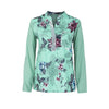 Plus Size V-Neck Top Shirts Summer Long Sleeve Floral Print Blouse Women Sequined Pullover Tops Loose Casual Blouse /PY