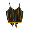 Sexy Women Crop Tops Striped Tie Back Cami Casual Spaghetti Strap Bow Vest Knot Cropped Tank Tops Vest cropped feminino