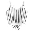 Sexy Women Crop Tops Striped Tie Back Cami Casual Spaghetti Strap Bow Vest Knot Cropped Tank Tops Vest cropped feminino