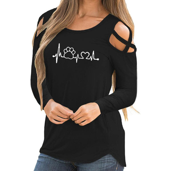 Shirt Tops Cold Shoulder Tops Women 2022 New Arrivals Spring Long Sleeve Blouses Streetwear Blouse Women female top /PY