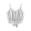 Summer Sexy Crop Tops Women Self Tie Back V Neck Striped Crop Cami Top Camisole feminina Halterneck Tank Tops Short Vest