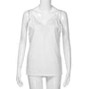 Summer Women Tank Top 2022 Casual V-Neck White Tops Women Sexy Lace Patchwork Beach Top Female Camisole regata feminina