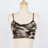 Women Crop Tops Sexy Camouflage Sleeveless Short Tank Top Cropped Bustier Bra Vest Crop Tops Camisole regata feminino