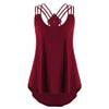Women Tank Tops Sexy Backless Bandage Sleeveless Vest Tops High Low Tank Top Notes Strappy Tank Tops cropped feminino