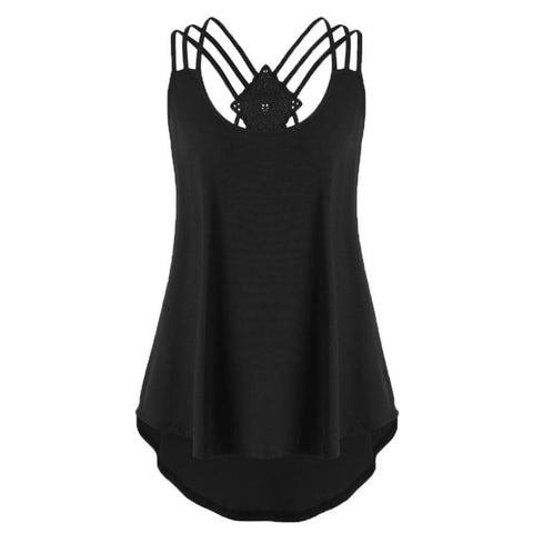 Women Tank Tops Sexy Backless Bandage Sleeveless Vest Tops High Low Tank Top Notes Strappy Tank Tops cropped feminino