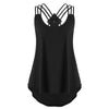 Women Tank Tops Sexy Backless Bandage Sleeveless Vest Tops High Low Tank Top Notes Strappy Tank Tops cropped feminino