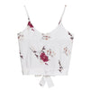 Women's Crop Tops Sexy Strappy Self Tie Back V Neck Floral Print Tops And Blouse Camisole female cropped feminino 2022