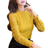 blouse Womens Office Lace Striped Floral Long Sleeve Slim Work Shirt Top Blouse Work Shirt Casual Tops Plus Size 3XL