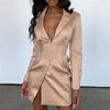 Female 2022 Long Sleeve Slim Blazer Dress Autumn Winter Women Streetwear Outfits Windbreak Tops Sexy Party Blazer Overcoat