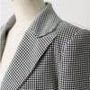 Female Black White Plaid blazer spring autumn blazer women jacket Ladies Long Sleeve Work Wear Plus Size Female Outerwear