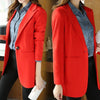 Female Blazer Office Lady Single Button Blazers New 2022 Spring autumn Slim Candy Colors Jackets Suit Women Casual Blazers