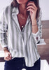Female Blouses Stripe Blouse Shirt Women Autumn Turn-Down Collar Blusas 2022 Causal Ladies Work Wear Tops WS9170C