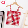 Female Crop Top Cami Tank Top Sexy Streetwear Short Tops 2022 Fashion Plaid Cropped Tops Tank Women Feminino Vest