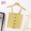 Female Crop Top Cami Tank Top Sexy Streetwear Short Tops 2022 Fashion Plaid Cropped Tops Tank Women Feminino Vest