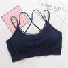 Female Cropped Tops Cotton Casual Crop Top Women spaghetti strap camisole short tshirt Padded Bra Vest Workout Fitness Tank Top