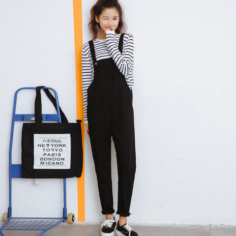 Female Denim Jumpsuits Casual Rompers Loose Pockets Overalls For Women Sleeveless Side Zipper Jeans Playsuits Oversized