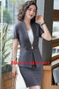 Female Elegant Formal Office Work Wear 2022 Summer Ladies Black Blazer Women Business Suits with Skirt and Jacket Sets Uniform