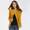 Female Fashion Zipper Suit Women Long Sleeve Coat Solid Suit Jacket Blazer Tops