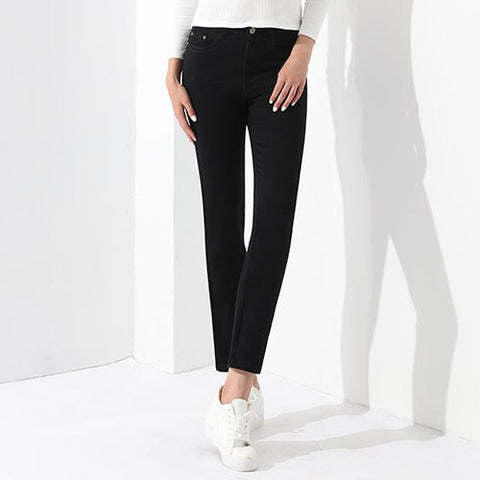 Female Jeans Black Casual Denim High Waisted Mom Jeans Woman 2022 Female Clothing Pants Stretch Jean Femme Trousers GAREMAY