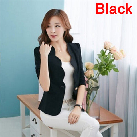 Female Ladies Blazer Femme  Fashion colorful Single Button Blaser Spring Autumn Women Blazers And Jackets Suit
