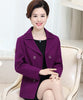 Female Middle aged Spring Autumn Blazer Women 2022 New Plus size Fashion Blazer Women Solid color Double breasted Coat S337