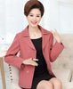 Female Middle aged Spring Autumn Blazer Women 2022 New Plus size Fashion Blazer Women Solid color Double breasted Coat S337