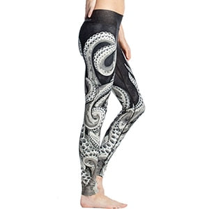 Female New Arrival Cool Individual Leggings Octopus 3D Print Fashion Legging Bodycon Slim Fitness Pant L0011 High Quality