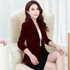 Female  Formal Work Small gold velvet Blazer spring new Long Sleeve velvet suit casual Korean Slim velvet suit jacket female