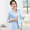 Female Spring/Autumn New Jacket Blazer Women Slim Three quarter sleeve Short Blazer Women Solid color Plus size Blazer X777