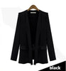 Female Spring Autumn Solid Color Coat Blazers and Jackets Blue black Color clothing Europe New Fashion Women Slim Long Sleeve Sm