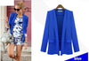 Female Spring Autumn Solid Color Coat Blazers and Jackets Blue black Color clothing Europe New Fashion Women Slim Long Sleeve Sm