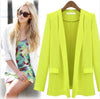 Female Spring Autumn Solid Color Coat Blazers and Jackets Blue black Color clothing Europe New Fashion Women Slim Long Sleeve Sm