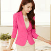 Female blazer outerwear spring and autumn women suit slim design women blazer blue suit fashion jacket coat girls clothing