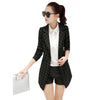 Female office working Blazer 2022 Spring New Plaid Blazer Women Jacket Slim Medium-long Long-sleeve Casual Tunic Suit  Blazer