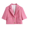 Feminine  Classical Beautiful Noble Elegant Unique Style Pink Suit Blazer And Long Skirt Two-piece Sets