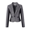 Feminino Plus Size 3XL Formal Jacket Women's White Blaser Female Spring Autumn White and Black Women Blazers